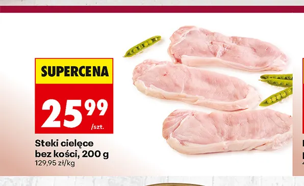 Steki cielęce bez kości promocja w Biedronka