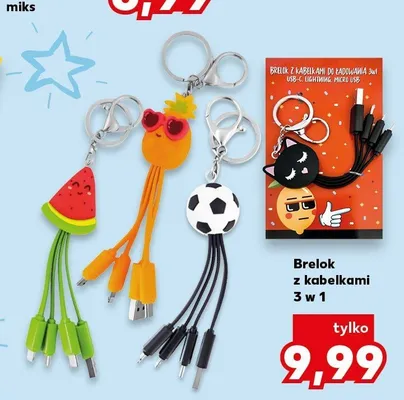 Brelok z kabelkami 3 w 1 Kaufland promocja w Kaufland