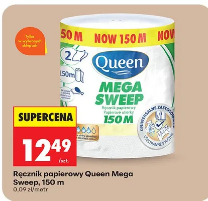 Ręcznik papierowy Mega Sweep, 150 m promocja w Biedronka