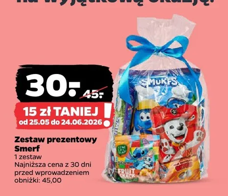 Zestaw prezentowy Smerf promocja w Netto