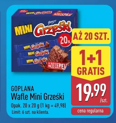 Wafle Mini Grześki Goplana promocja w Aldi