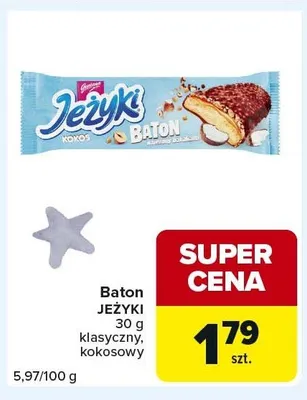 Baton JEŻYKI kokosowy promocja w Carrefour Express