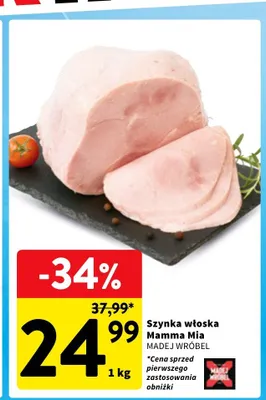 Szynka włoska Mamma Mia Madej Wróbel promocja w Intermarche