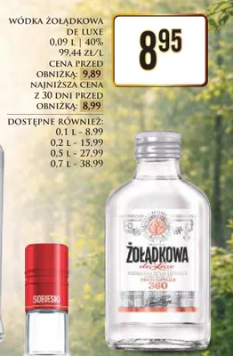 Wódka Żołądkowa De Luxe promocja w Dino
