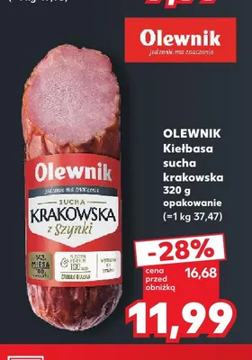 Kiełbasa sucha krakowska Olewnik promocja w Kaufland