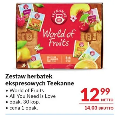 Zestaw herbatek ekspresowych Teekanne World of Fruits All You Need is Love promocja w Makro