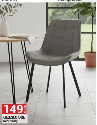 Krzesło Ore szare promocja w Merkury Market