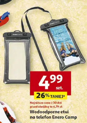 Wodoodporne etui na telefon Enero Camp promocja w Auchan