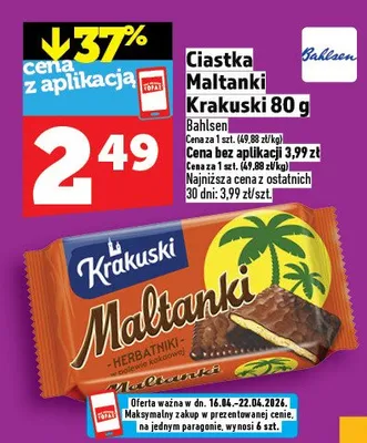 Ciastka Malitanki Krakuski 80g promocja w TOPAZ