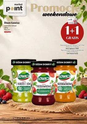 Dżem z agrestu i kiwi Łowicz promocja w Market Point