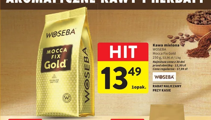 Kawa mielona Woseba Mocca Fix Gold promocja w Intermarche