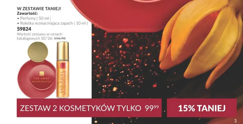 Zestaw perfumy + roletka wzmacniająca zapach Far Away Beyond Opulence Avon promocja w AVON