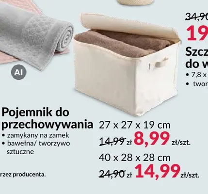 Pojemnik do przechowywania 27x27x19 cm promocja w Salony Agata