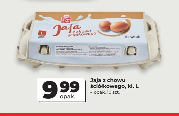 Jajka kurze z chowu ściółkowego Fine Life promocja w Odido