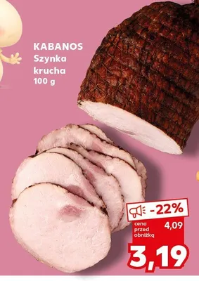 Szynka krucha Kabanos promocja w Kaufland
