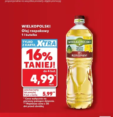Olej rzepakowy Wielkopolski promocja w Kaufland
