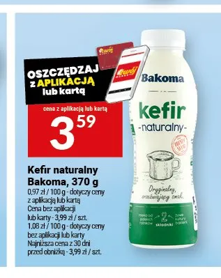 Kefir naturalny Bakoma promocja w Twój Market