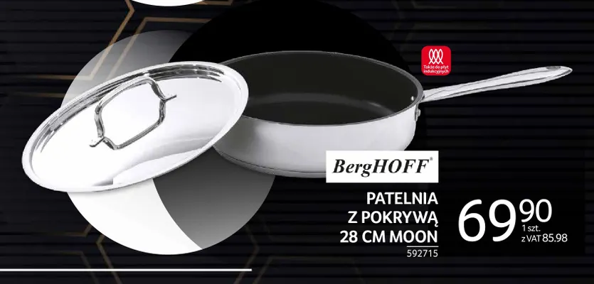 Patelnia z pokrywą 28 cm Moon BergHOFF promocja w Selgros