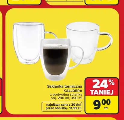 Szklanka termiczna Kalldera z podwójną ścianką 280 ml promocja w Carrefour