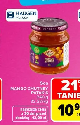 Sos Mango Chutney Patak's promocja w Carrefour