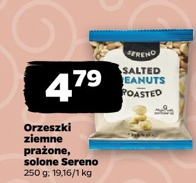 Orzeszki ziemne prażone solone promocja w Netto