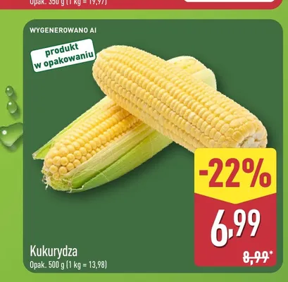 Kukurydza w opakowaniu promocja w Aldi