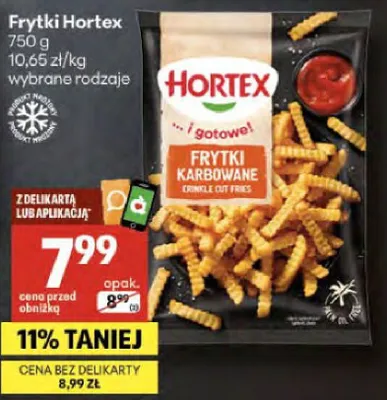 Frytki karbowane promocja w Delikatesy Centrum