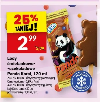 Lody śmietankowo-czekoladowe Pando Koral promocja w Twój Market