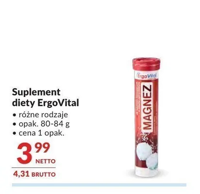 Suplement diety ErgoVital Magnez promocja w Makro