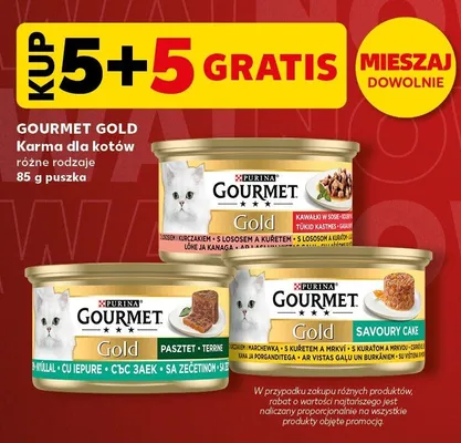 Karma dla kotów Gourmet Gold Kawałki w sosie z łososiem i kurczakiem promocja w Kaufland