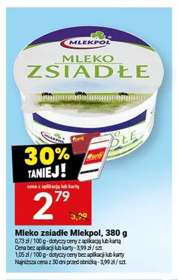 Mleko zsiadłe Mlekpol promocja w Twój Market