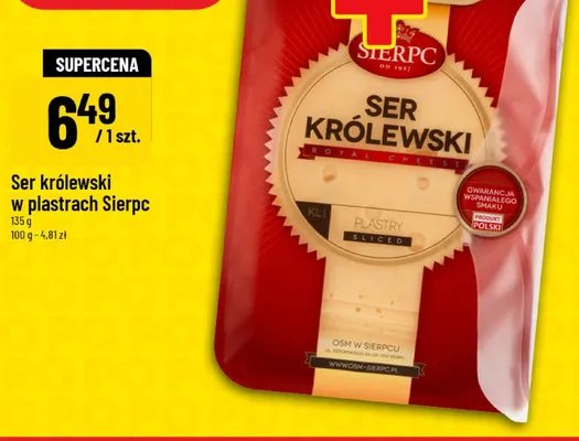 Ser Królewski w plastrach Sierpc promocja w POLOmarket