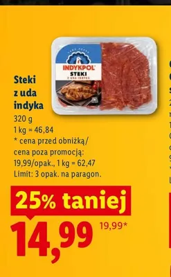 Steki z uda indyka Indykpol promocja w Lidl