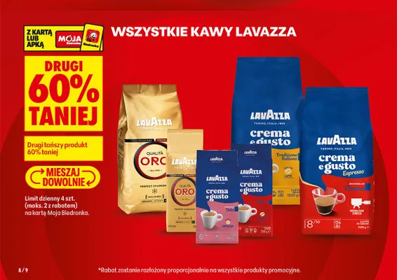 Kawa ziarnista Lavazza Crema e Gusto Espresso promocja w Biedronka