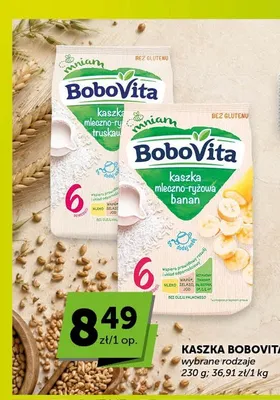 Kaszka mleczno-ryżowa truskawkowa BoboVita promocja w ABC