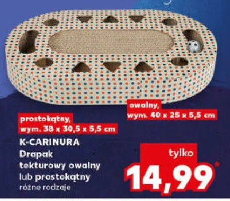 Drapak tekturowy owalny lub prostokątny promocja w Kaufland