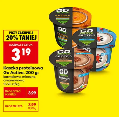 Kaszka proteinowa Go Active karmelowa promocja w Biedronka