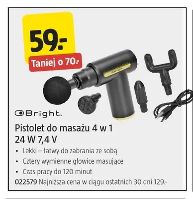 Pistolet do masażu 4 w 1 Bright promocja w Jula