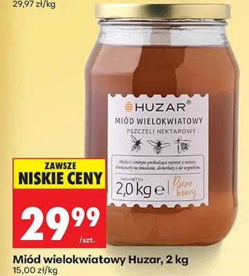 Miód wielokwiatowy pszczeli nektarowy promocja w Biedronka