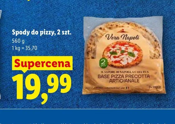 Spody do pizzy Vera Napoli 2-pak 280g promocja w Lidl