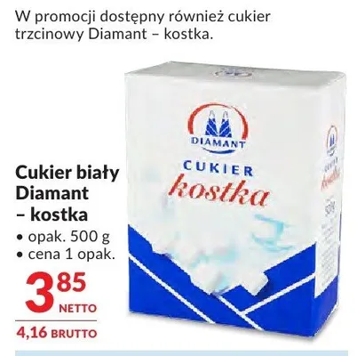 Cukier biały Diamant - kostka promocja w Makro