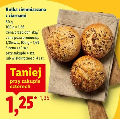 Bułka ziemniaczana z ziarnami promocja w Lidl