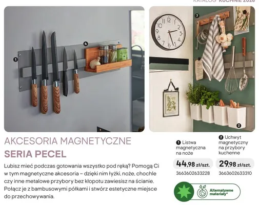Uchwyt magnetyczny na przybory kuchenne Pecel promocja w Castorama