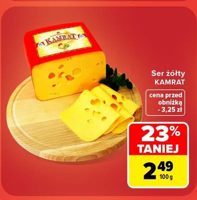 Ser żółty Kamrat promocja w Carrefour