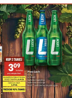 Piwo Lech promocja w Delikatesy Centrum
