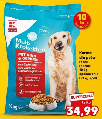 Karma dla psów różne rodzaje  promocja w Kaufland