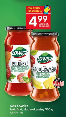 Sos słodko-kwaśny Łowicz promocja w LEWIATAN