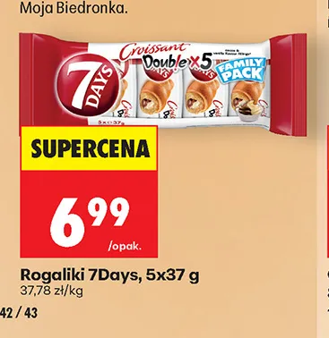 Rogaliki 7Days Double 5-pak promocja w Biedronka