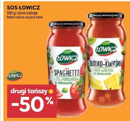 Sos spaghetti z pomidorów Łowicz promocja w Stokrotka