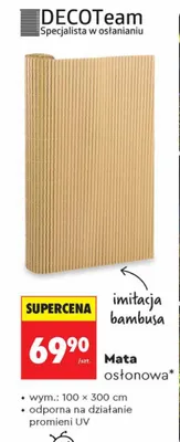 Mata osłonowa DECOTeam imitacja bambusa wym. 100x300cm promocja w Biedronka
